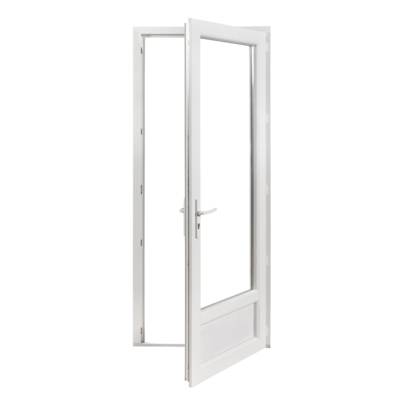 Porte fenêtre PVC blanc VISION isolation totale 120mm 1 vantail avec soubassement droit tirant - Gedimat - NEOBAIE