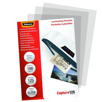 Pochette à plastifier, 60 x 90 mm, 250 microns (2x125) Pack de 100