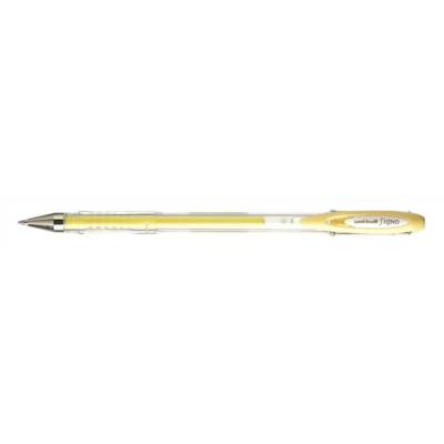 Roller encre gel Signo UM120AC pointe moyenne 0,7mm Jaune Pastel - Uni-Ball