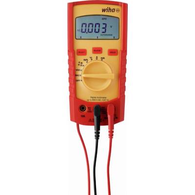 Multimètre numérique WIHA jusqu'à 600V AC Cat. IV + 2 piles AAA incluses - 45218 - Maxoutil