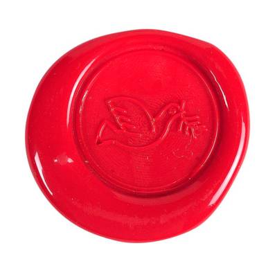 Pastille laiton pour sceau sur broche colombe