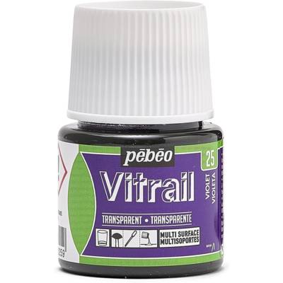 Flacon 45ml peinture VITRAIL transparent VIOLET - PÉBÉO