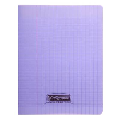 Cahier piqué POLYPRO 17x22 cm 96 p séyès 90g Violet - CLAIREFONTAINE