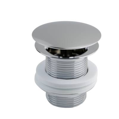 Bonde lavabo-vasque écoulement libre, haut.60mm, clapet laiton chromé diamètre 66 mm, corps laiton chromé, serrage 8.35 mm, sans lanterne, débit 45 l.mn - Gedimat - VALENTIN