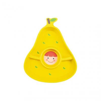 Assiette à 3 compartiments forme de fruit ou légume - Lot de 3 minimum – Plastorex