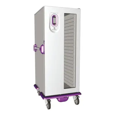 Armoire de maintien en température 20 niveaux GN2/1 porte vitrée et sur roulettes - 841240 - Bourgeat
