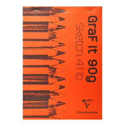 Bloc collé GraFit A4 90g 80 feuilles blanc