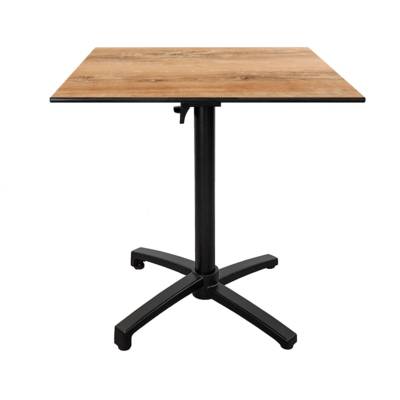 Table pliante 70x70cm chêne slovene - terrasse - RestooTab