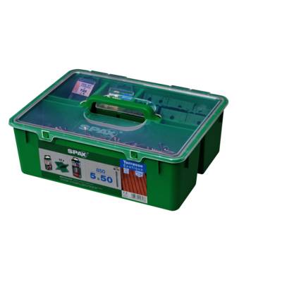 Kit pour terrasse bois exotique GREEN BOX inox A2 - Gedimat - SPAX