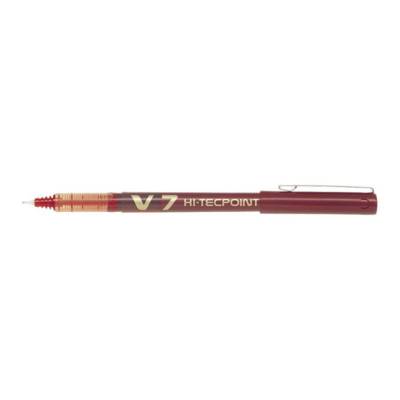 Stylo roller Hi-Tecpoint V7 Encre liquide Pointe moyenne Rouge