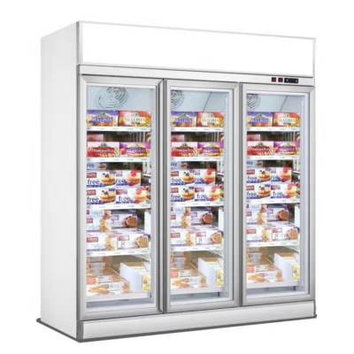 Vitrine 3 portes froid négatif libre service sur roulettes