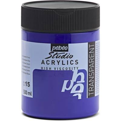 Flacon 500ml Peinture Studio Acrylics Haute Viscosité BLEU OUTR - PÉBÉO