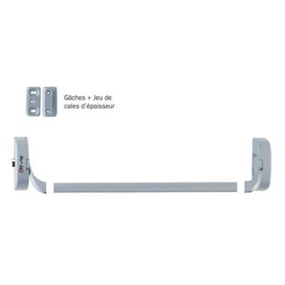 2 Supports IDEA barre + 1 mécanisme H/B + 1 gache et cales d'épaisseur ISEO - Gris - Non coupe feu - 9414000705 - Maxoutil