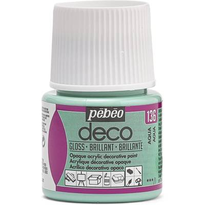 Flacon 45ml Peinture Deco Acrylique Brillante AQUA - PÉBÉO