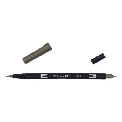 Feutre Dessin Double Pointe ABT Dual Brush Pen N49 gris chaud 8 - TOMBOW