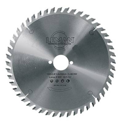 Lame de scie circulaire carbure pour toutes scies bois massif - 160x20x2,5 48Z - Gedimat - LEMAN
