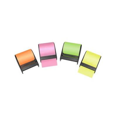 Lot de 4 dévidoirs avec note repositionnable neon 60 mm x 10 m