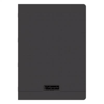 Cahier piqué 8000 POLYPRO A4 48 pages grands carreaux 90 g - Noir