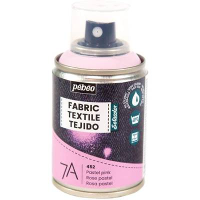 Peinture en Spray 7A - 100ml Spécial Textiles Naturels et Synthétiques ROSE PASTEL
