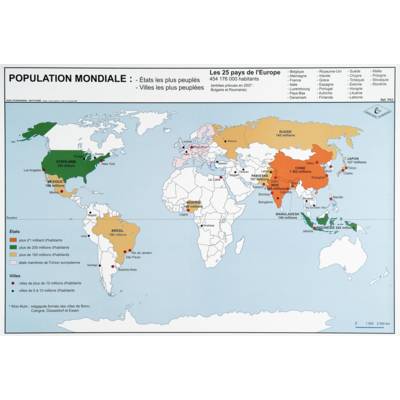 Planche éducative sur la population mondiale
