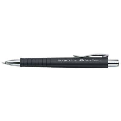 Stylo Bille Rétractable POLY BALL Pointe Moyenne Noir Encre Bleue
