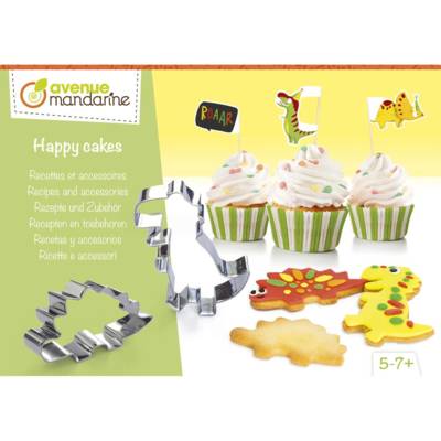 Boîte créative, Happy Cakes, Recettes et accessoires, Dinosaures