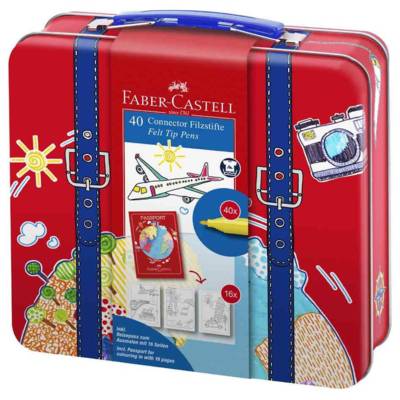 Feutre CONNECTOR PEN, mallette de voyage de 40 - FABER-CASTELL