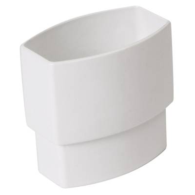 Manchette pour tube de descente de gouttière NICOLL OVATION TD95 section 90x56mm ZNGTB mâle femelle coloris blanc - Gedimat