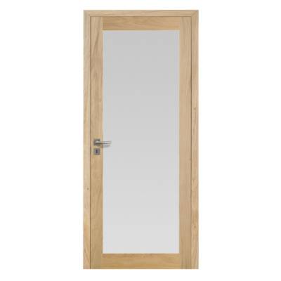 Bloc-porte pleine BORA chêne rustique ultra mat brossé KM1RDE Hui.72 à 100 mm - 204 x 93 cm - gauche poussant - Gedimat - ROZIERE