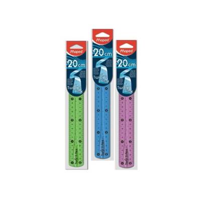 Règle plate Twist'n Flex Incassable Flexible 20 cm Coloris Aléatoire