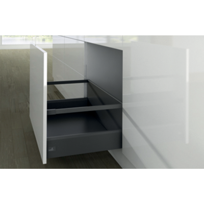 Casserolier Arcitech HETTICH - P.400 H.282/126mm - anthracite sans coulisse avec tringle - 9150879 - UBBINK