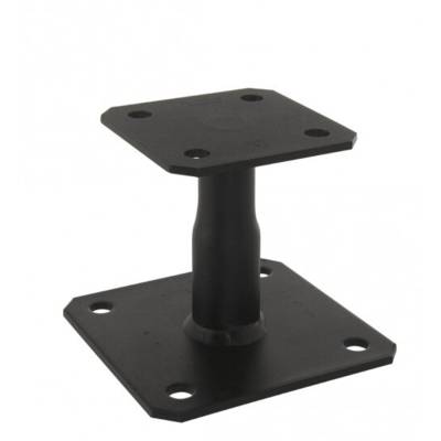 Pied de poteau réglable finition noire - 100x150mm - Gedimat