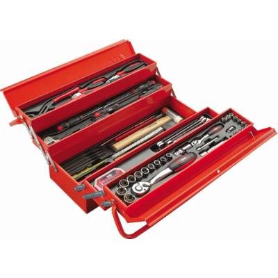 Caisse à outil métallique + 113 Outils maintenance SAM OUTILLAGE - CP-113BOX - Maxoutil