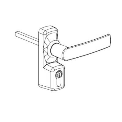 Manoeuvre extérieur Oltre avec cylindre FAPIM - blanc 9010 - 8568A/32