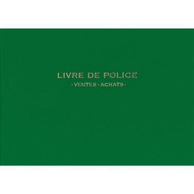 Registre Livre de police pour Bijoutiers - Ventes/achats - 21X30 200 P - vert - ELVE