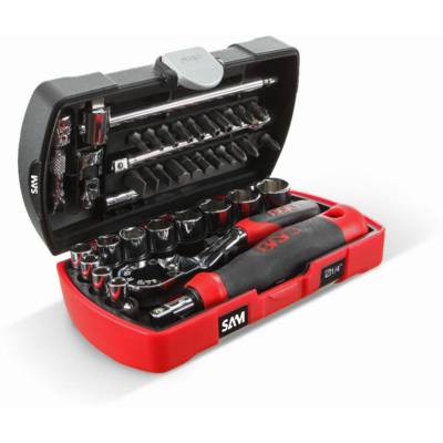 Coffret de 39 Douilles et accessoires + Pince multifonctions SAM OUTILLAGE - POCKET-RJ - Maxoutil