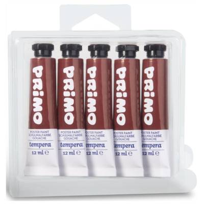 Pack 5 Tubes Aluminium 12ml Peinture Gouache Sienne Brulé 730