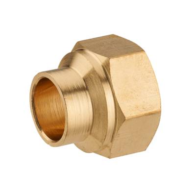 Manchon fer-cuivre droit laiton brut - femelle ø15 x 21 mm - Gedimat - NOYON ET THIEBAULT