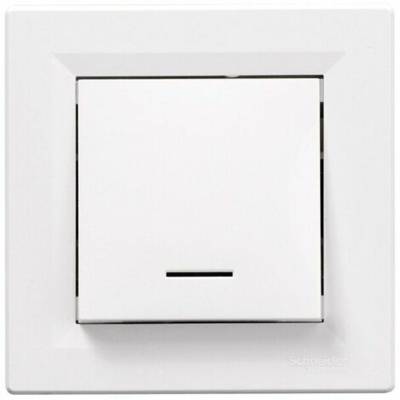 Interrupteur va-vient lumineux ASFORA 10AX blanc - Gedimat - SCHNEIDER ELECTRIC