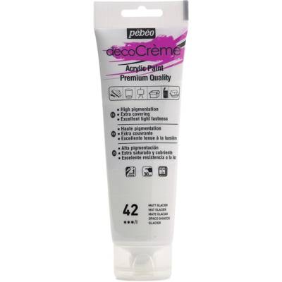 Tube 120ml Peinture Acrylique Décocrème Mat GLACIER - PÉBÉO