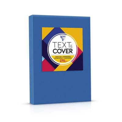 Paquet 100 Couvertures reliure Text&Cover 270g A4 210x297 mm Bleu écolier