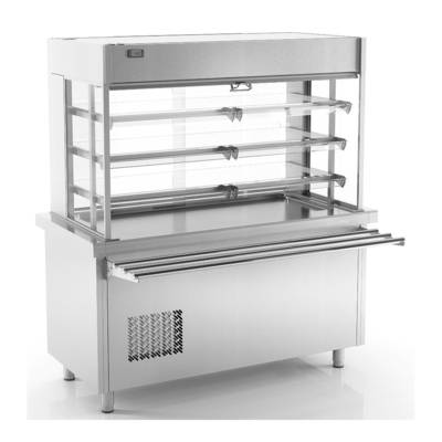 Vitrine chauffante de self-service sur étuve 4GN1/1 - MCVS00140