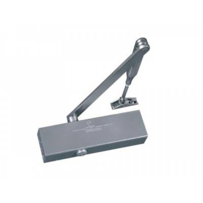 Ferme-porte GR200 bras standard argent GROOM - Force 2/4 - frein à l'ouverture CE EN1154 - GR200111 - GROOM FERMETURES SA