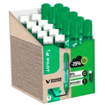 Marqueur V BOARD MASTER Vert, pointe ogive, BONUS PACK