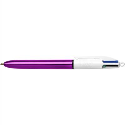 Stylo à bille rétractable 4Colours Shine corps Violet