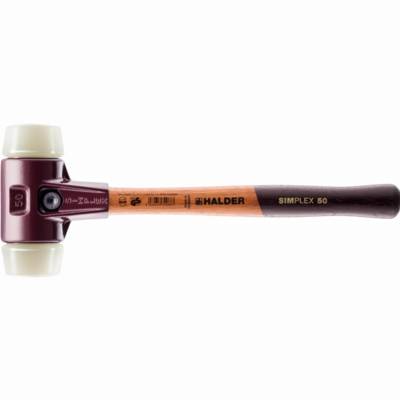 Maillet HALDER SIMPLEX Nylon avec boîtier en fonte malléable et manche en bois - D=30 mm - 3008.030