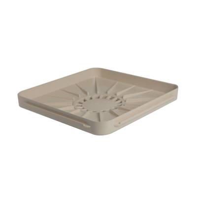 Receveur d'eau PVC siphonné dim.40x40cm bonde diam.63mm sable - Gedimat