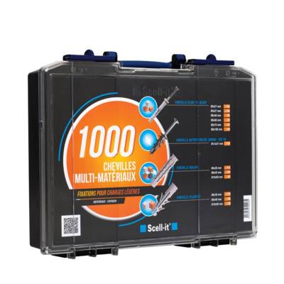 Coffret 1000 chevilles SCELLIT - spécial fixation légères - COF002B - SCELL-IT