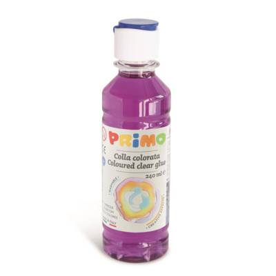 Flacon 240 ml Colle colorée à base d'eau, bouchon doseur magenta 301