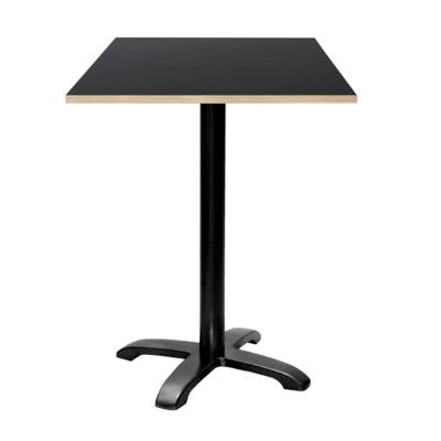 Mange-debout pied noir 60x60cm noir chant bois - intérieur - RestooTab